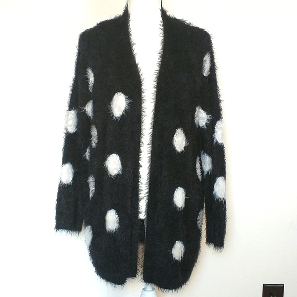 Forever 21 Sweaters - Forever 21 Eyelash Dotted Long Cardigan Sweater S